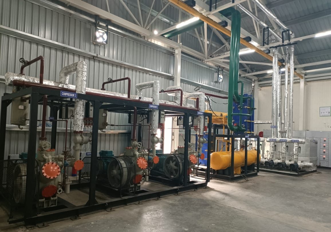 Industrial ammonia refrigeration plant